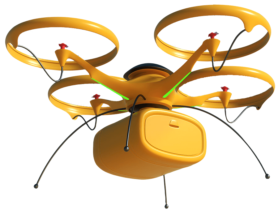 Commercial drone in flight